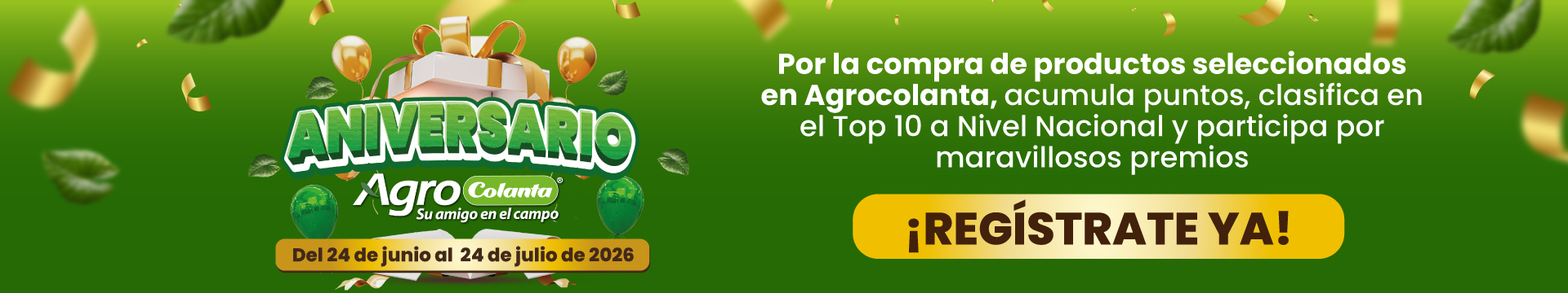 Banner aniversario agrocolanta 2026